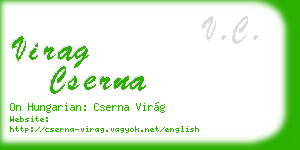 virag cserna business card